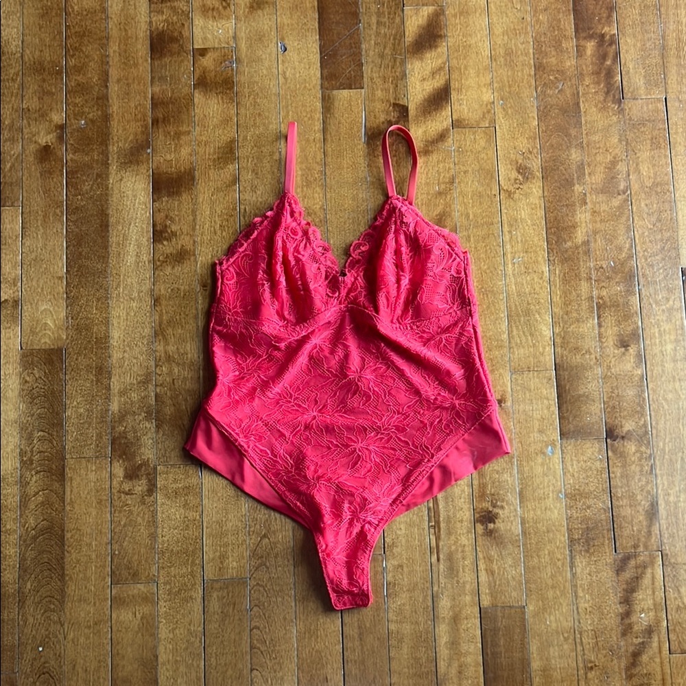 Red Lace Bodysuit